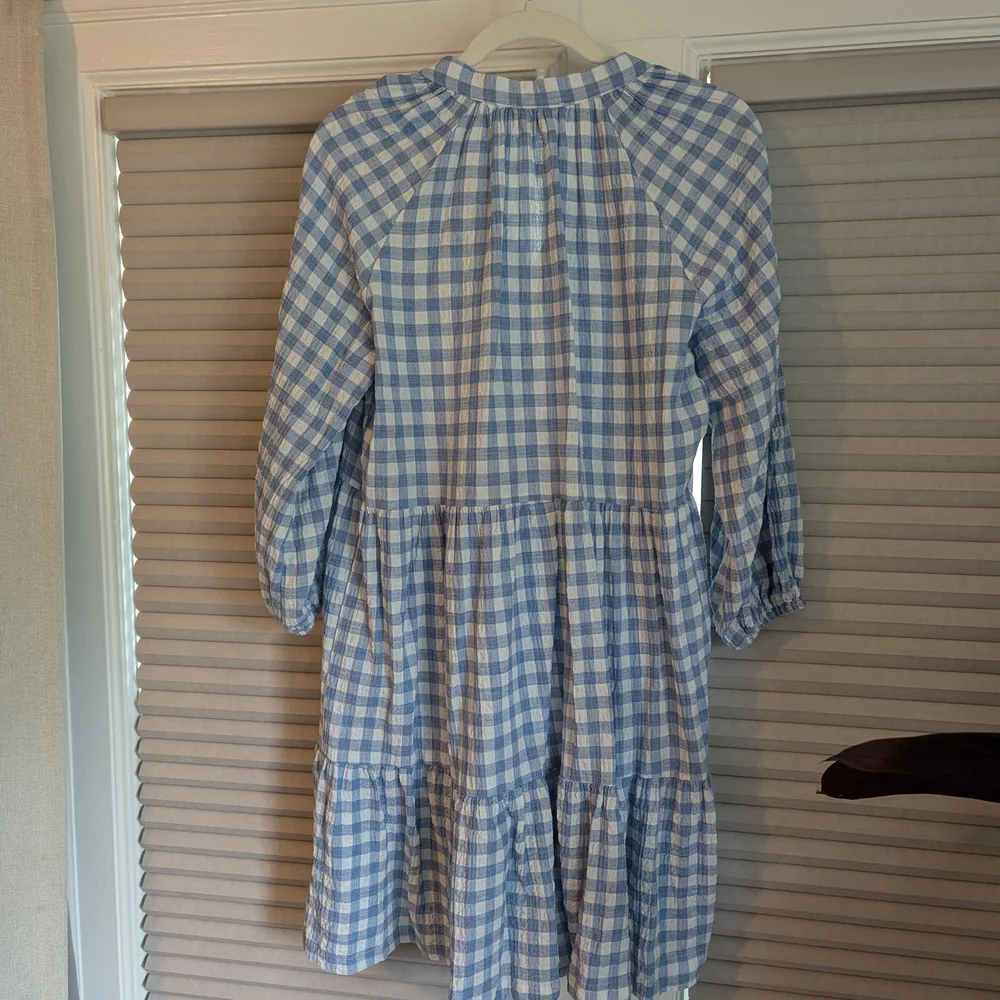 Hatch Blue and White Long Sleeve Gingham Dress - Picture 3 of 3